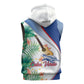 Cavaquinho Cabo Verde Sleeveless Hoodie Cape Verdean Instrument Tropical Sea Turtle
