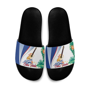 Cavaquinho Cabo Verde Slide Sandals Cape Verdean Instrument Tropical Sea Turtle