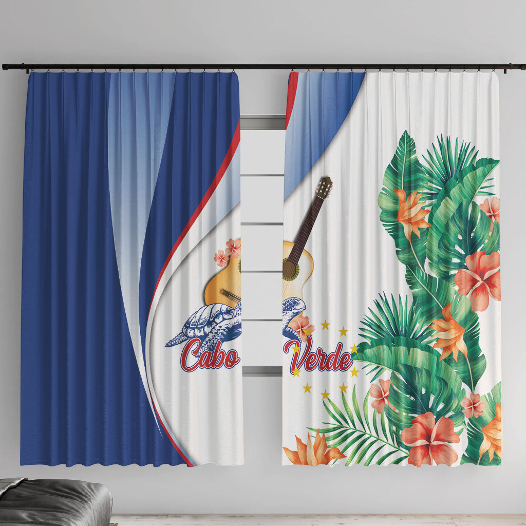 Cavaquinho Cabo Verde Window Curtain Cape Verdean Instrument Tropical Sea Turtle