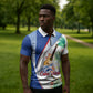Cavaquinho Cabo Verde Zipper Polo Shirt Cape Verdean Instrument Tropical Sea Turtle
