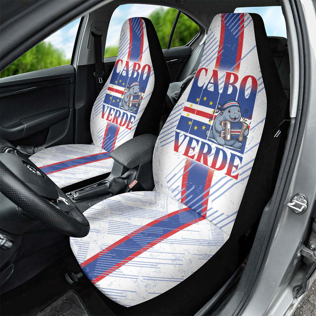 Accordion Gaita Cabo Verde Car Seat Cover Cape Verdean Instrument Cute Manatee