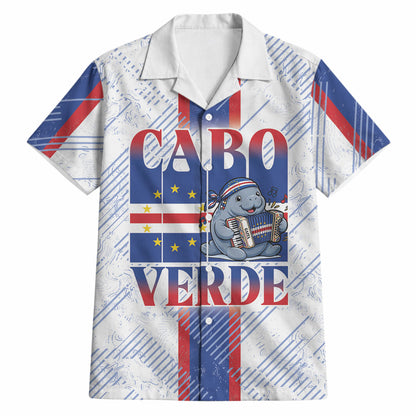 Accordion Gaita Cabo Verde Hawaiian Shirt Cape Verdean Instrument Cute Manatee