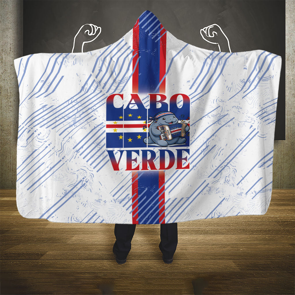 Accordion Gaita Cabo Verde Hooded Blanket Cape Verdean Instrument Cute Manatee