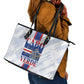 Accordion Gaita Cabo Verde Leather Tote Bag Cape Verdean Instrument Cute Manatee