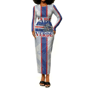 Accordion Gaita Cabo Verde Long Sleeve Bodycon Dress Cape Verdean Instrument Cute Manatee