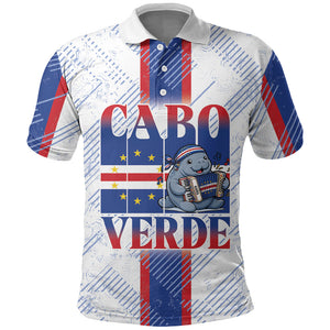 Accordion Gaita Cabo Verde Polo Shirt Cape Verdean Instrument Cute Manatee