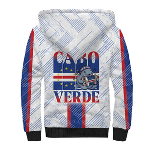 Accordion Gaita Cabo Verde Sherpa Hoodie Cape Verdean Instrument Cute Manatee