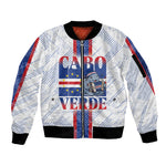 Accordion Gaita Cabo Verde Sleeve Zip Bomber Jacket Cape Verdean Instrument Cute Manatee
