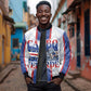 Accordion Gaita Cabo Verde Sleeve Zip Bomber Jacket Cape Verdean Instrument Cute Manatee