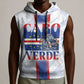 Accordion Gaita Cabo Verde Sleeveless Hoodie Cape Verdean Instrument Cute Manatee