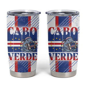 Accordion Gaita Cabo Verde Tumbler Cup Cape Verdean Instrument Cute Manatee