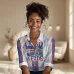 Accordion Gaita Cabo Verde Women Casual Shirt Cape Verdean Instrument Cute Manatee
