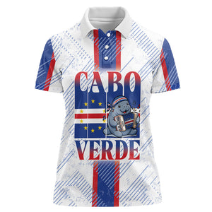 Accordion Gaita Cabo Verde Women Polo Shirt Cape Verdean Instrument Cute Manatee