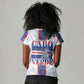 Accordion Gaita Cabo Verde Women V-Neck T-Shirt Cape Verdean Instrument Cute Manatee
