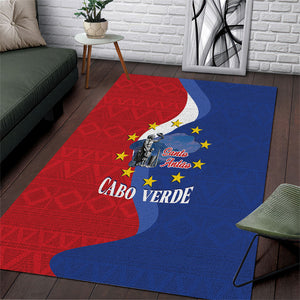 Santo Antao Cabo Verde Area Rug Map With Me Maia Statue African Pattern