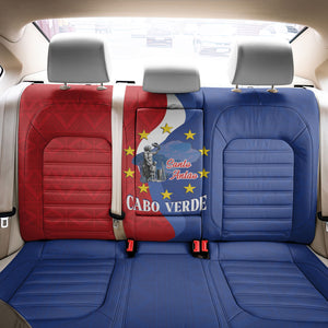 Santo Antao Cabo Verde Back Car Seat Cover Map With Me Maia Statue African Pattern