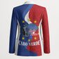 Santo Antao Cabo Verde Blazer Map With Me Maia Statue African Pattern