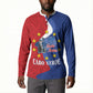 Santo Antao Cabo Verde Button Sweatshirt Map With Me Maia Statue African Pattern