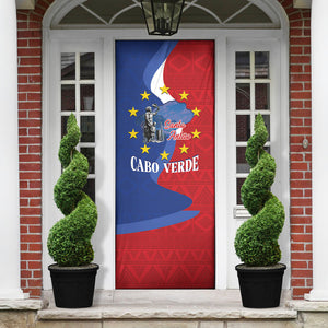 Santo Antao Cabo Verde Door Cover Map With Me Maia Statue African Pattern