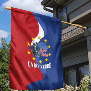 Santo Antao Cabo Verde Garden Flag Map With Me Maia Statue African Pattern