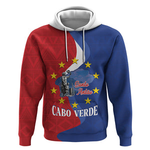 Santo Antao Cabo Verde Hoodie Map With Me Maia Statue African Pattern