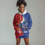 Santo Antao Cabo Verde Hoodie Dress Map With Me Maia Statue African Pattern