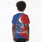 Santo Antao Cabo Verde Kid Polo Shirt Map With Me Maia Statue African Pattern