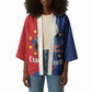 Santo Antao Cabo Verde Kimono Map With Me Maia Statue African Pattern