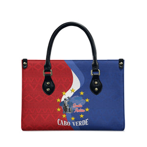 Santo Antao Cabo Verde Leather Bag Map With Me Maia Statue African Pattern