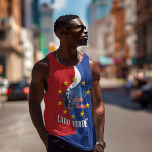 Santo Antao Cabo Verde Men Tank Top Map With Me Maia Statue African Pattern