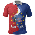 Santo Antao Cabo Verde Polo Shirt Map With Me Maia Statue African Pattern