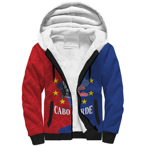 Santo Antao Cabo Verde Sherpa Hoodie Map With Me Maia Statue African Pattern