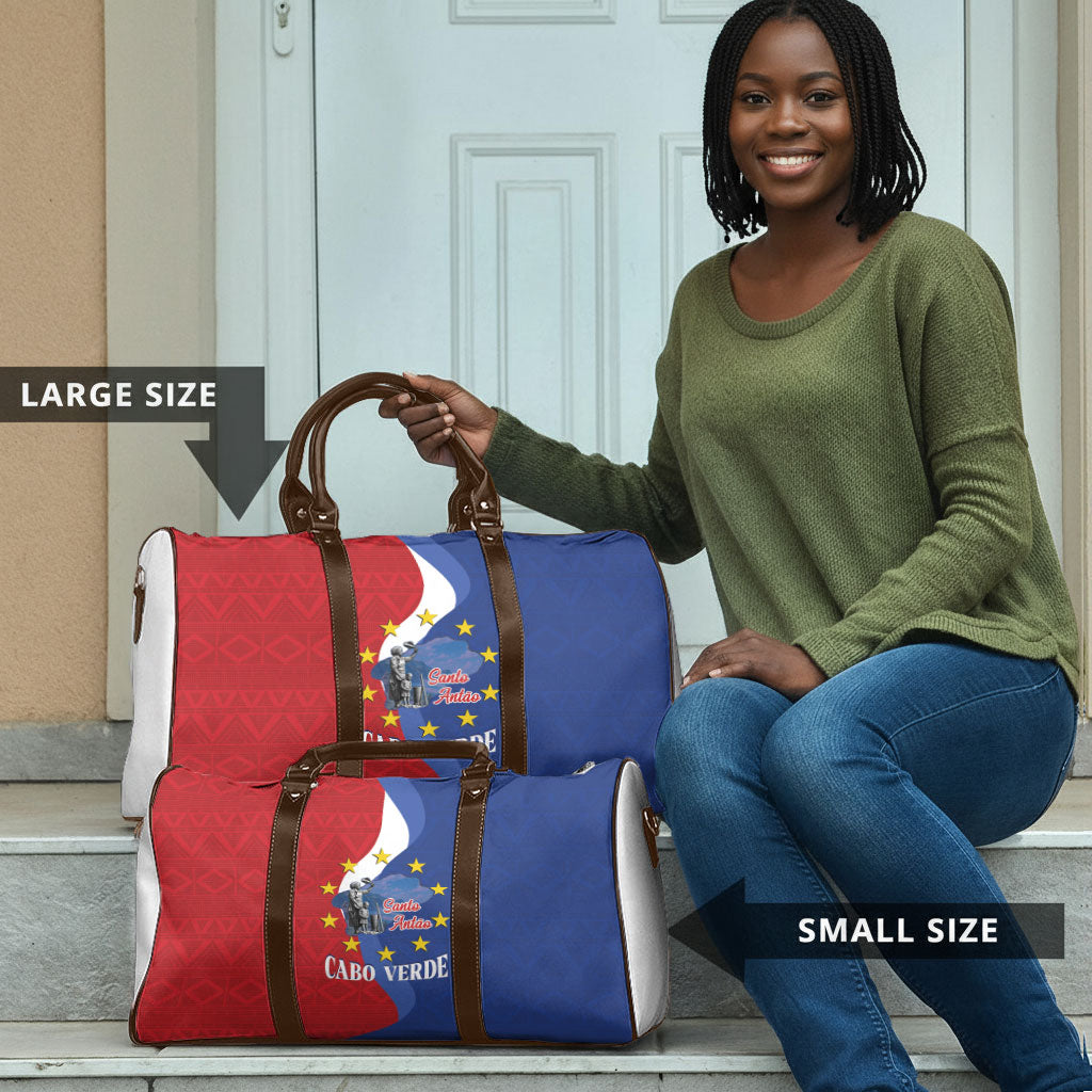 Santo Antao Cabo Verde Travel Bag Map With Me Maia Statue African Pattern