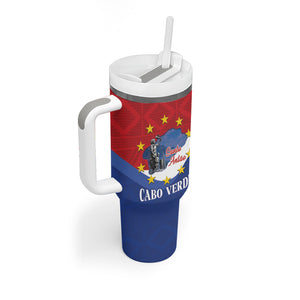 Santo Antao Cabo Verde Tumbler With Handle Map With Me Maia Statue African Pattern