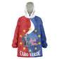 Santo Antao Cabo Verde Wearable Blanket Hoodie Map With Me Maia Statue African Pattern