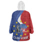 Santo Antao Cabo Verde Wearable Blanket Hoodie Map With Me Maia Statue African Pattern