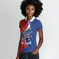 Santo Antao Cabo Verde Women Polo Shirt Map With Me Maia Statue African Pattern