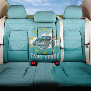 Sao Vincente Cabo Verde Back Car Seat Cover Map With Sea Turtle African Pattern