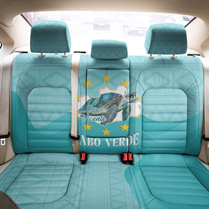 Sao Vincente Cabo Verde Back Car Seat Cover Map With Sea Turtle African Pattern