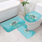Sao Vincente Cabo Verde Bathroom Set Map With Sea Turtle African Pattern