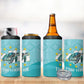 Sao Vincente Cabo Verde 4 in 1 Can Cooler Tumbler Map With Sea Turtle African Pattern