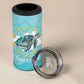 Sao Vincente Cabo Verde 4 in 1 Can Cooler Tumbler Map With Sea Turtle African Pattern