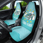 Sao Vincente Cabo Verde Car Seat Cover Map With Sea Turtle African Pattern
