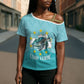 Sao Vincente Cabo Verde Cross Shoulder Shirt Map With Sea Turtle African Pattern