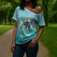 Sao Vincente Cabo Verde Cross Shoulder Shirt Map With Sea Turtle African Pattern