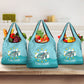 Sao Vincente Cabo Verde Grocery Bag Map With Sea Turtle African Pattern