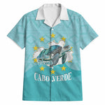 Sao Vincente Cabo Verde Hawaiian Shirt Map With Sea Turtle African Pattern