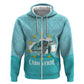 Sao Vincente Cabo Verde Hoodie Map With Sea Turtle African Pattern