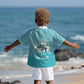 Sao Vincente Cabo Verde Kid Hawaiian Shirt Map With Sea Turtle African Pattern