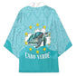 Sao Vincente Cabo Verde Kimono Map With Sea Turtle African Pattern